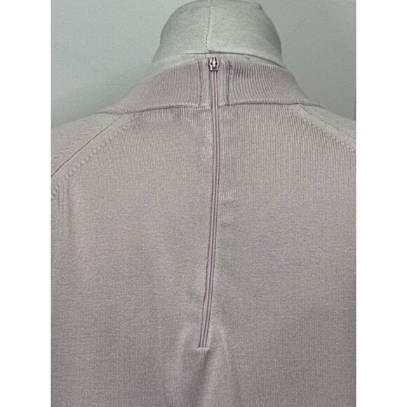 Hampshire Studio Womens Mock Neck Zip Back Sweater XL Light Pink - Picture 4 of 8